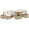 vidaXL Tr&auml;dg&aring;rdsoffset 8 st Beige konstrotting