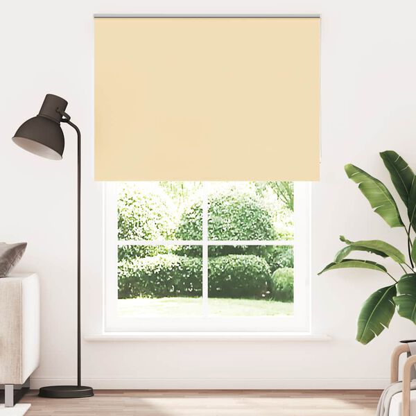 vidaXL Rullgardin m&ouml;rkl&auml;ggningsbar beige 160x230 cm tygbredd 156,6 cm