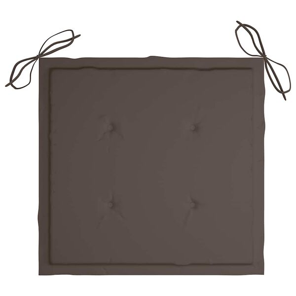 vidaXL Stolsdynor 4 st taupe 40x40x4 cm oxfordtyg