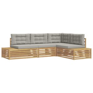 vidaXL 5 st Utomhussoffset Polyester Vit