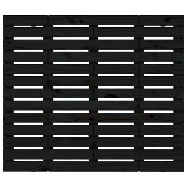 vidaXL V&auml;ggmonterad huvudgavel svart 96x3x91,5 cm massiv furu