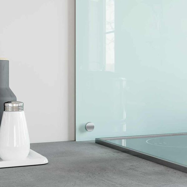 vidaXL Stänkskydd vit 80x60 cm härdat glas