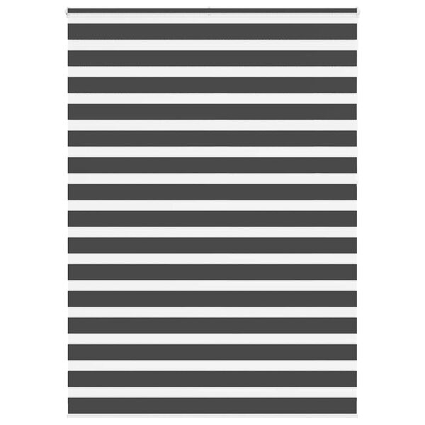 vidaXL Rullgardin zebra svart 165x230 cm tyg bredd 160,9 cm polyester