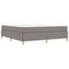 vidaXL S&auml;ngram med madrass Taupe 180 x 200 cm tyg