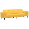 vidaXL Soffa Ljusgul 250 x 77 x 76 cm Kordread tyg