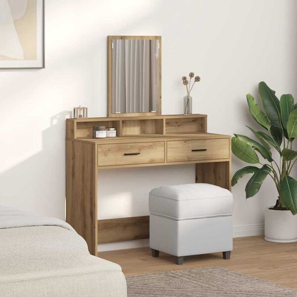 vidaXL Smyckebord Artisan Ek 100 x 41 x 140 cm Konstruerat tr&auml;