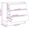 vidaXL Sideboard med l&aring;da Gr&aring; Sonoma 79 x 36 x 75.5 cm Konstruerat tr&auml;