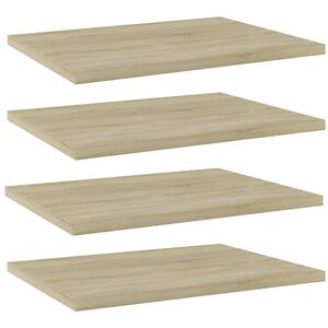vidaXL Hyllplan 4 st sonoma-ek 40x30x1,5 cm konstruerat tr&auml;