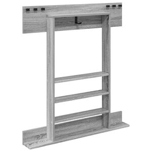 vidaXL Biljardk&ouml;st&aring;ng Konstruerat tr&auml; 93 x 12 x 103 cm Gr&aring; Sonoma