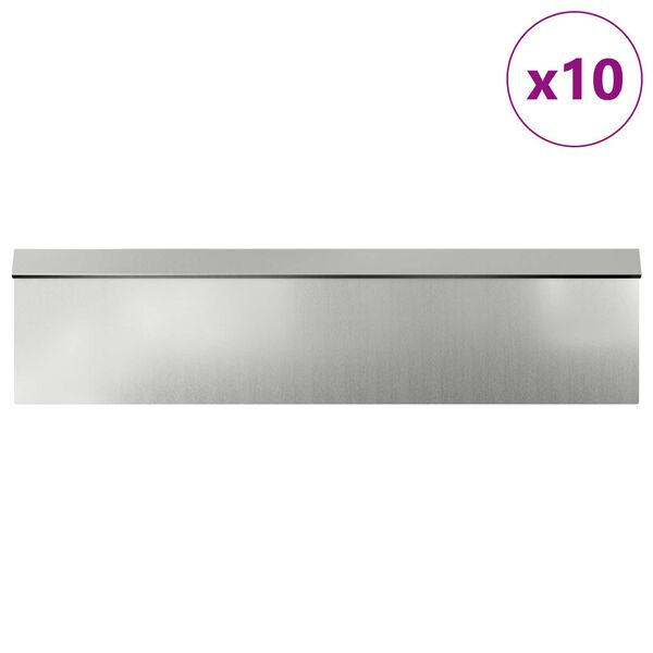 vidaXL Snigelstaket 16 pcs Silver Galvaniserat St&aring;l