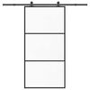 vidaXL Skjutd&ouml;rr med beslagset 102x205 cm ESG glas och aluminium