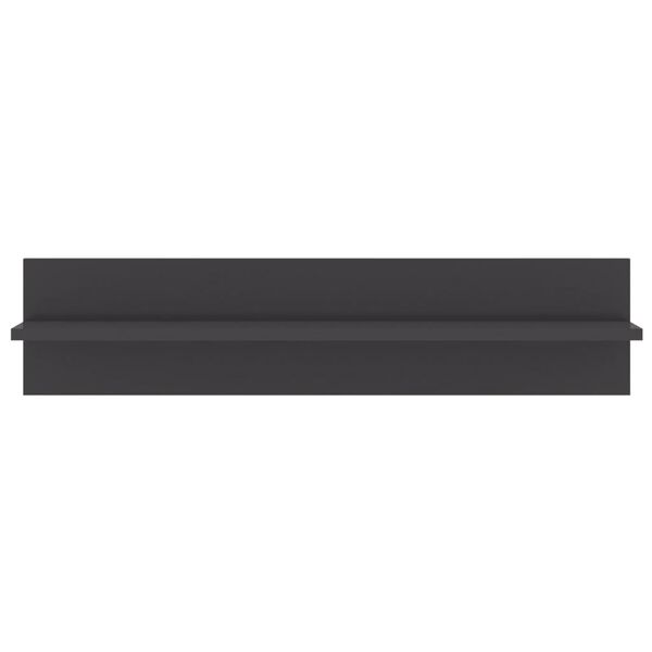 vidaXL V&auml;gghyllor 2 st gr&aring; h&ouml;gglans 80x11,5x18 cm konstruerat tr&auml;