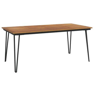 vidaXL Trädgårdsbord med hårnålsben 180x90x75 cm massivt akaciaträ