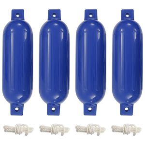 vidaXL St&ouml;tf&aring;ngare f&ouml;r b&aring;t 4 st bl&aring; &Oslash; 14x50 cm PVC