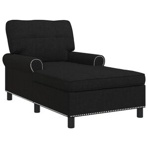 vidaXL Chaise Lounge Svart tyg 91 x 157 x 91 cm
