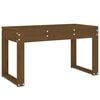 vidaXL Tr&auml;dg&aring;rdsb&auml;nk honungsbrun 80x38x45 cm massiv furu