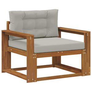 vidaXL Utomhus Mellansoffa Massivt Akaciatr&auml; Naturf&auml;rg