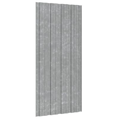 vidaXL Takprofiler 12 st galvaniserat stål silver 100x45 cm
