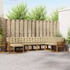 vidaXL Utomhussoffset med kudde 8 pcs Naturlig och Beige