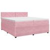 vidaXL Kontinentals&auml;ng med madrass Rosa 200 x 200 cm Sammet