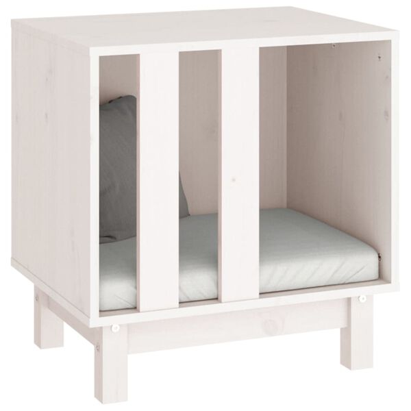 vidaXL Hundkoja vit 50x40x52 cm massiv furu