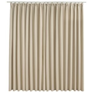 vidaXL M&ouml;rkl&auml;ggningsgardin med krokar beige 290x245 cm