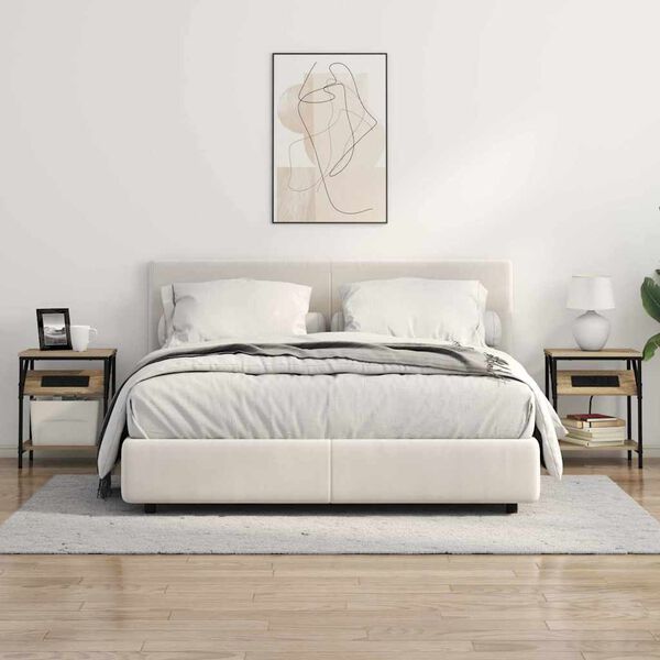 vidaXL Nattduksbord Sonoma-ek 38 x 30 x 48 cm Konstruerat tr&auml;