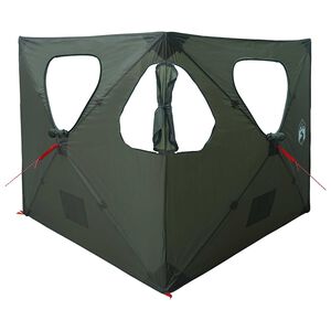 vidaXL Jakt&auml;lt med tak Arm&eacute;gr&ouml;n 145 x 145 x 150 cm Polyester och St&aring;l