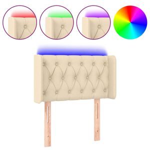 vidaXL S&auml;nggavel LED gr&auml;ddvit 83x16x78/88 cm tyg