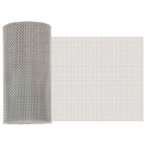 vidaXL N&auml;tduk 20 x 500 cm 8 Mesh Rostfritt st&aring;l 201 Silver