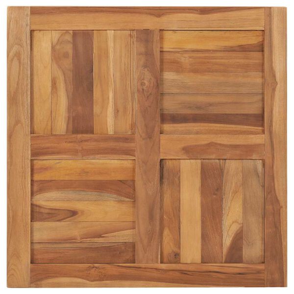 vidaXL Bordsskiva massiv teak 70x70x2,5 cm