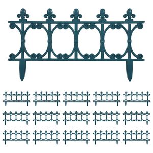 vidaXL Rabattkant 16 st grön 10 m PP