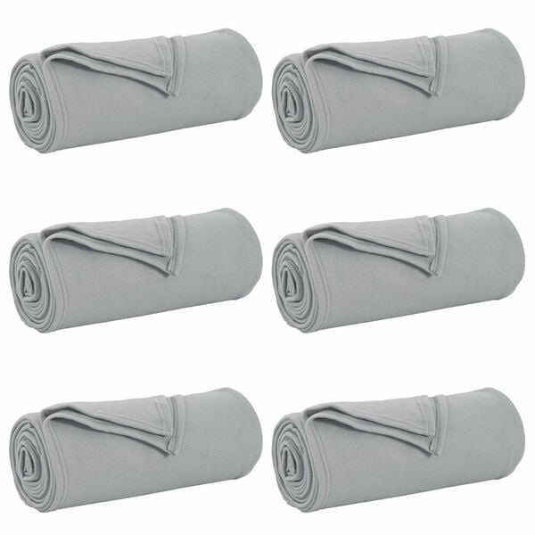 vidaXL Filtar 6 pcs Gr&aring; 170 x 130 cm Fleece