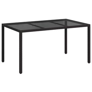 vidaXL Tr&auml;dg&aring;rdsbord Svart 150 x 90 x 75 cm konstrotting