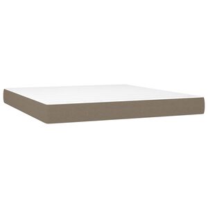 vidaXL Pocketres&aring;rmadrass medium taupe 180x200x20 cm tyg