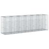 vidaXL Gabion upph&ouml;jd s&auml;ng 2 st 250 x 50 x 80 cm Galvaniserat st&aring;l