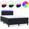 vidaXL Res&aring;rs&auml;ng med madrass och LED svart 120x210 cm sammet