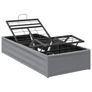 vidaXL Elektrisk Justerbar S&auml;ng Ram Ljusgr&aring; 200 x 80 x 33,5 cm St&aring;l