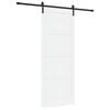 vidaXL Skjutd&ouml;rr 93 x 232 cm Konstruerat tr&auml; Vit och svart
