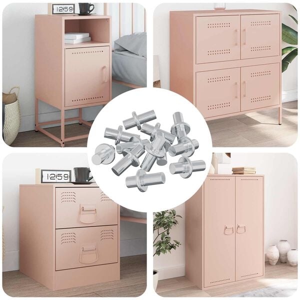 vidaXL Hylla Peg 4500 pcs Silver 8,6 x 8,6 x 14,6 mm St&aring;l