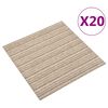 vidaXL Matta 20 pcs Randig beige 50 x 50 cm 100% Polypropen