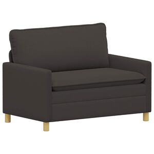 vidaXL Soffa 2-sits M&ouml;rkgr&aring; 126 x 81 x 87,5 cm Tyg