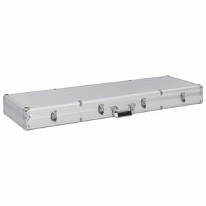 vidaXL Pistolv&auml;ska silver 118x38x12 cm aluminium