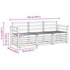 vidaXL Soffgrupper 3 pcs Naturf&auml;rg Massivt Akaciatr&auml;