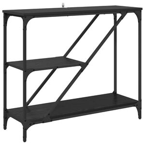 vidaXL Konsolbord Svart Ek 88,5 x 30 x 75 cm Konstruerat tr&auml;
