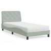 vidaXL Bed with Mattress Light Grey 80x200 cm Velvet