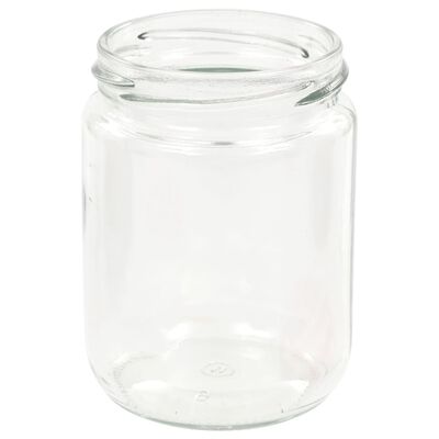 vidaXL Syltburkar i glas med vita och röda lock 48 st 230 ml