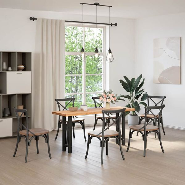 vidaXL Konsolbordsben svarta 2 st 38x(72-73) cm st&aring;l