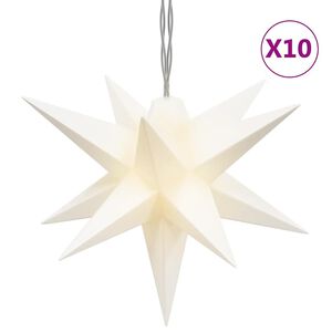 vidaXL Stjärna 10 LEDs vit 10 cm