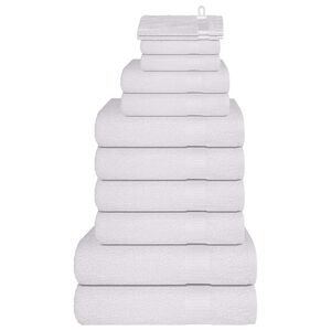 vidaXL 12-delat handduksset FROGN vit 360 gsm